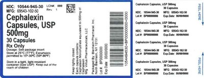 Label 500mg 30ct (Label Cephalexin Caps 500mg Bpi(10544 945 30) Virtus(69543 102 50) Rev1)
